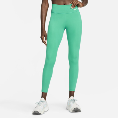 Nike Women's One Rainbow Ladder Mid-rise 7/8 Leggings In Green