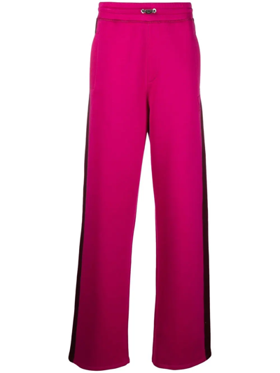 Ami Alexandre Mattiussi Side-stripe Track Pants In Pink