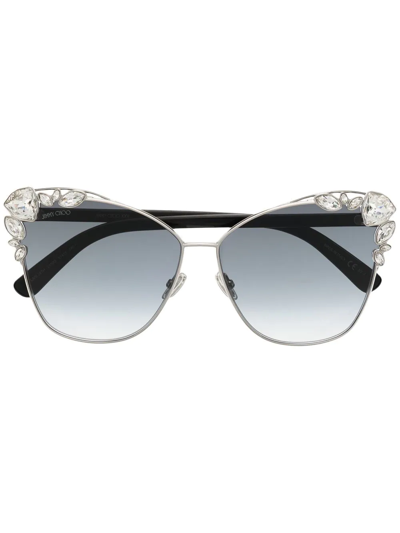 Jimmy Choo Kyla Oversize-frame Sunglasses In Black