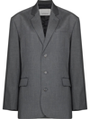 The Frankie Shop Gelso Oversized Tencel Lyocell-blend Blazer In Grau