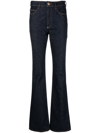 Philipp Plein High-waisted Flared Jeans In Blue