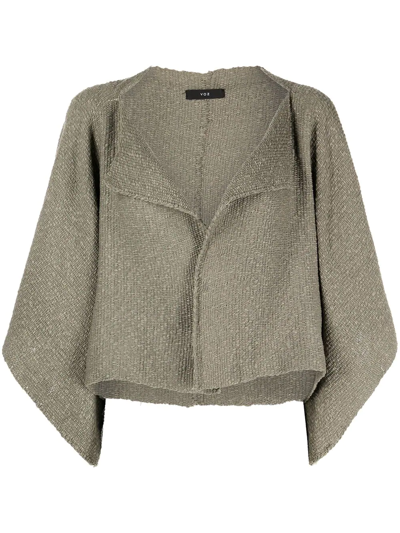 Voz Cropped Knitted Bolero In Grau