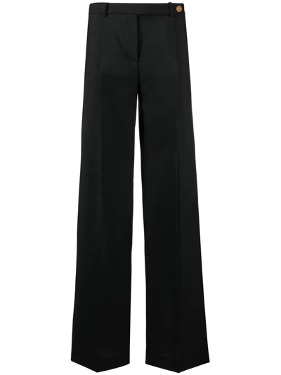 Versace Tailored Wide-leg Trousers In Black