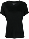 Majestic Relaxed Crew-neck T-shirt In Black