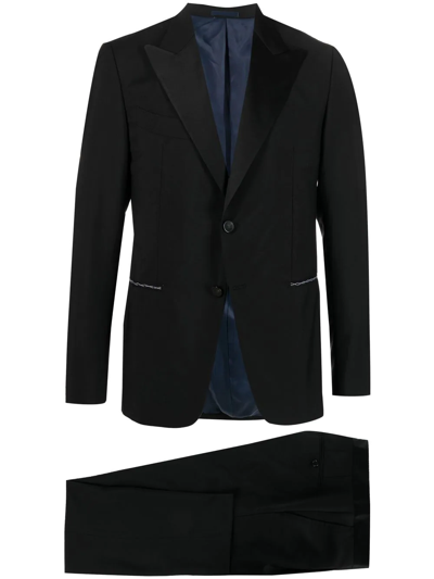 D4.0 Single-breasted Two-piece Suit In Black