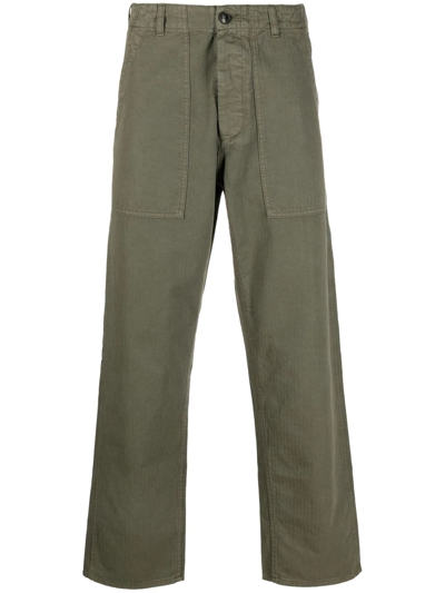 Fortela Cropped Cargo Trousers In Green
