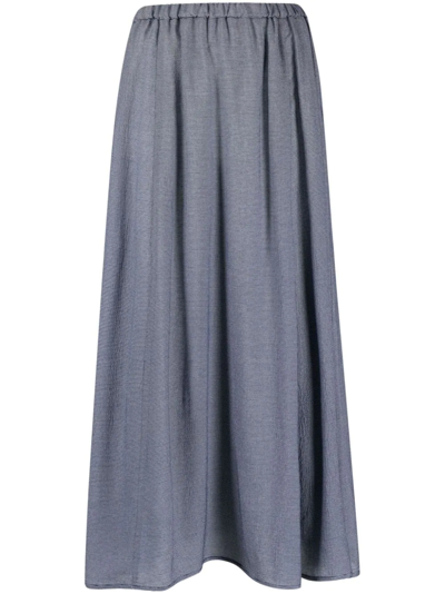 Totême Elasticated Maxi-skirt In Blue