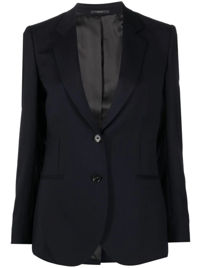 Paul Smith Single-breasted Wool Blazer In Blue