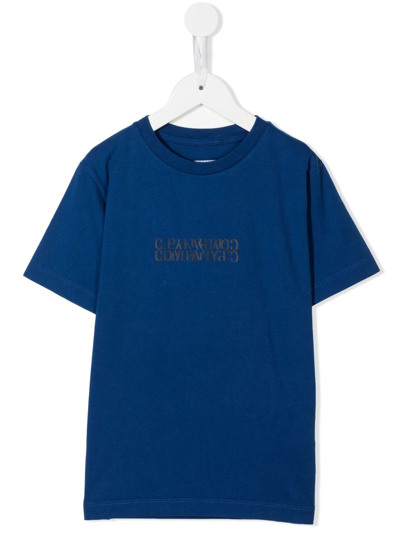 C.p. Company Logo-print T-shirt In Blue