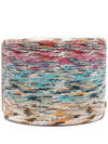 Missoni Striped Foot Stool In Blue