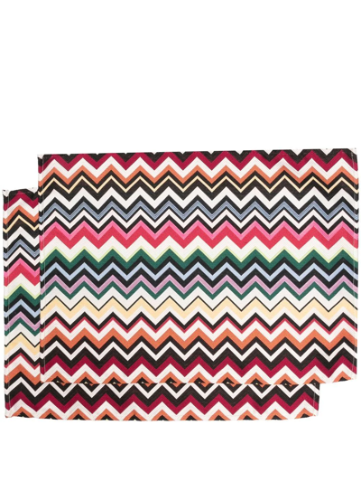 Missoni Striped Table Cloth Set Of 2 In Red
