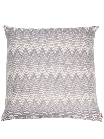 Missoni Zig-zag Print Cushion In Grey