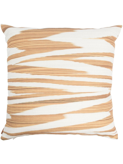 Missoni Striped Print Cushion In Neutrals