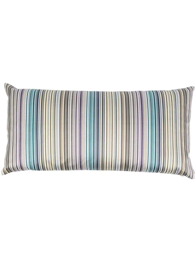 Missoni Striped Feather-down Cushion In Blue