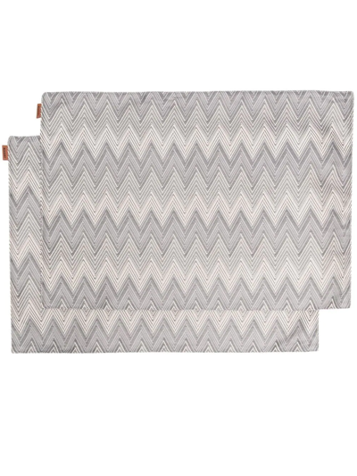 Missoni Striped Table Cloth Set Of 2 In Grey