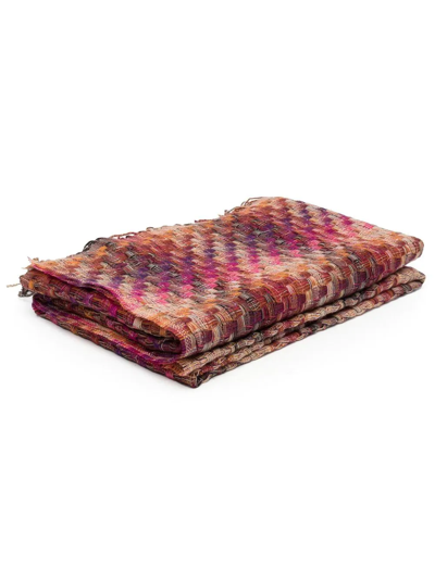 Missoni Woven Wool Throw In Pink