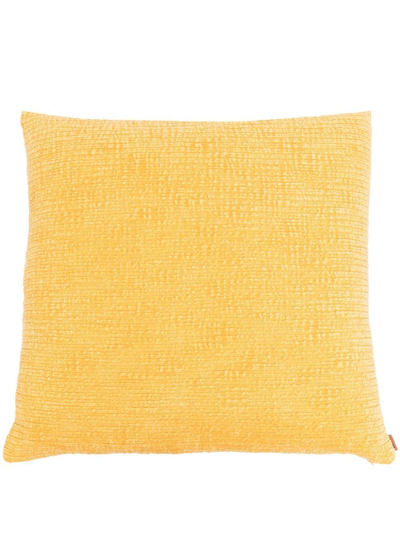 Missoni Ribbed Square Cushion In Yellow