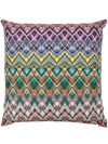 Missoni Decorative Abstract-pattern Cushion In Purple