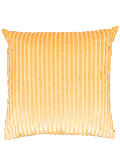 Missoni Ribbed-velvet Feather-down Cushion In Orange