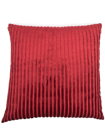 Missoni Velvet Ribbed Cushion In Red
