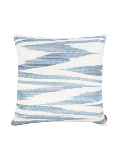 Missoni Stripe Print Cushion In Blue