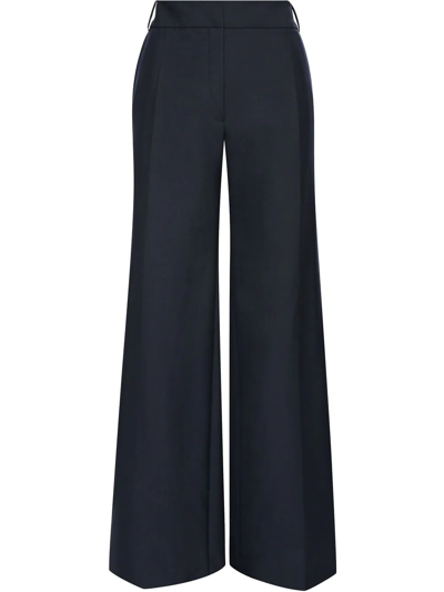 Oscar De La Renta Wide Leg Trouser In Navy