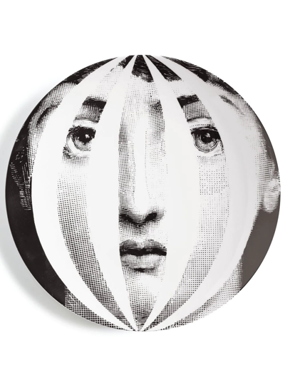 Fornasetti Tema E Variazioni N.55 Wall Plate In Weiss