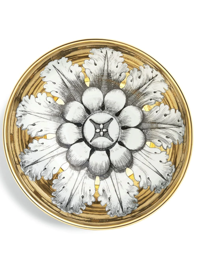 Fornasetti Rosone N.6 Centrepiece In Gold