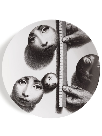 Fornasetti Tema E Variazioni N.173 Wall Plate In Weiss
