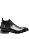 Officine Creative Elasticated-panel Leather Boots In Black