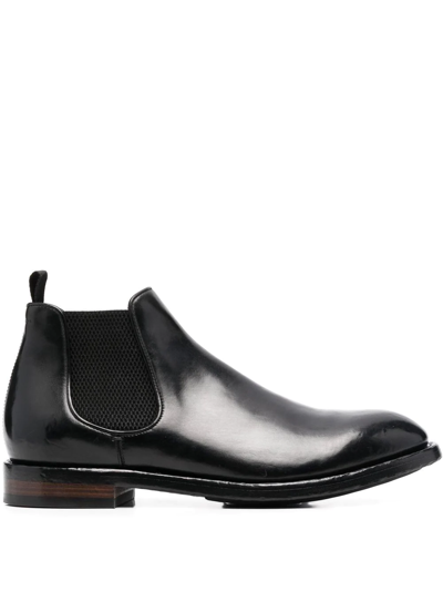 OFFICINE CREATIVE ELASTICATED-PANEL LEATHER BOOTS