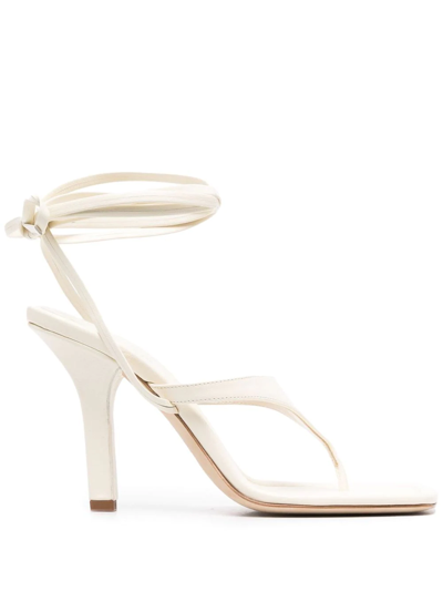 Paris Texas Tie-detail 100mm Heeled Sandals In White