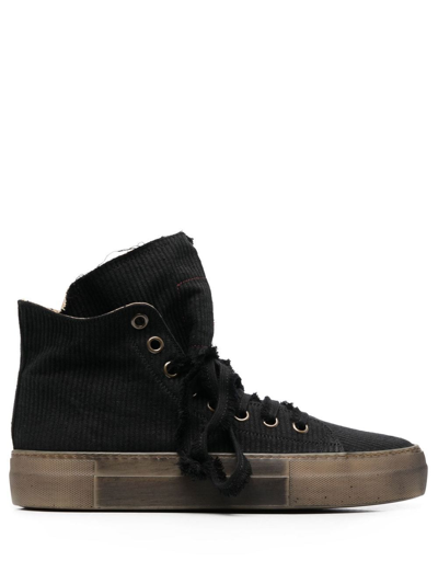 Uma Wang Platform-sole High-top Sneakers In Black