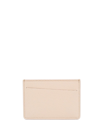 Maison Margiela Grained-leather Cardholder In Neutrals