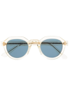 Ahlem Transparent-frame Design Sunglasses In Yellow