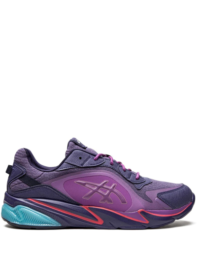 Asics Logo-patch Lace-up Sneakers In Violett