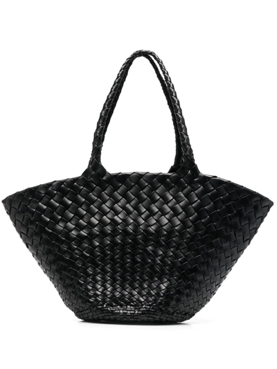 Dragon Diffusion Interwoven-design Tote Bag In Black