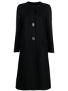Ferragamo Single-breasted Wool-cashmere Coat In Schwarz