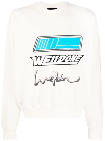 We11 Done We11done Unisex Ivory We11done 3-new Logo Sweatshirt