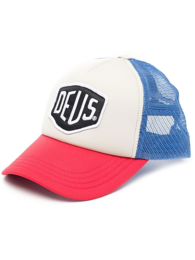Deus Ex Machina Colour Block Patch Front Cap In Blue