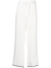 JEJIA CONTRASTING-TRIM DETAIL TROUSERS