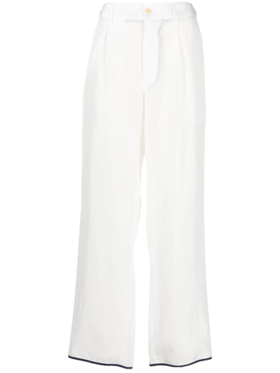 Jejia Contrasting-trim Detail Trousers In White