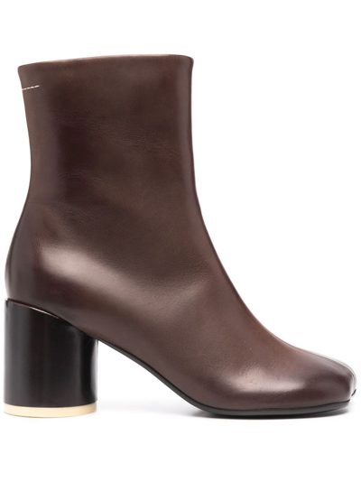 Mm6 Maison Margiela High-heel Boots In Brown