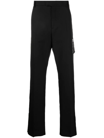 Alexander Mcqueen Straight-leg Cut Trousers In Black