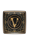 Versace Virtus Gala Black Canape Dish In Black