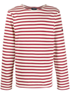 Saint James Striped Crewneck T-shirt In Neutrals