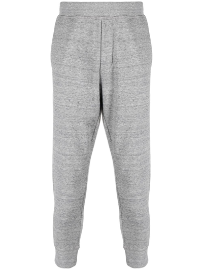 Dsquared2 Embroidered-logo Cotton Track Pants In Grey