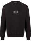 Dsquared2 Dsquared Icon Mini Logo Crewneck Sweatshirt In Schwarz