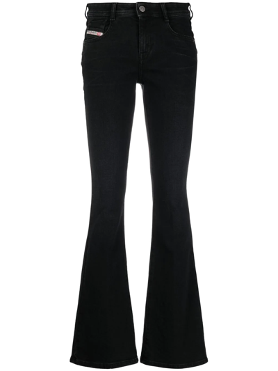 Diesel 1969 D-ebbey Low-rise Bootcut Jeans In Black