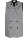 Alexander Mcqueen Peak Lapels Double-breasted Vest In Grey